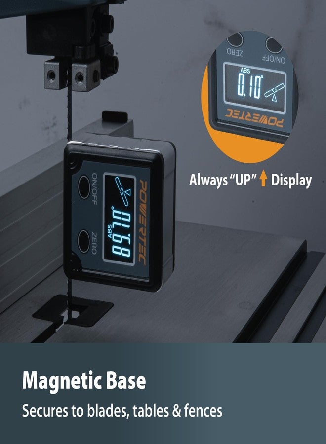 باورتيك مقياس زاوية منشار الطاولة POWERTEC 71828، منقلة رقمية لتحديد الزوايا، صندوق ميزان رقمي، عبوة واحدة، مقياس زاوية رقمي لأعمال النجارة، منشار طاولة، منشار ميتري - Image 3