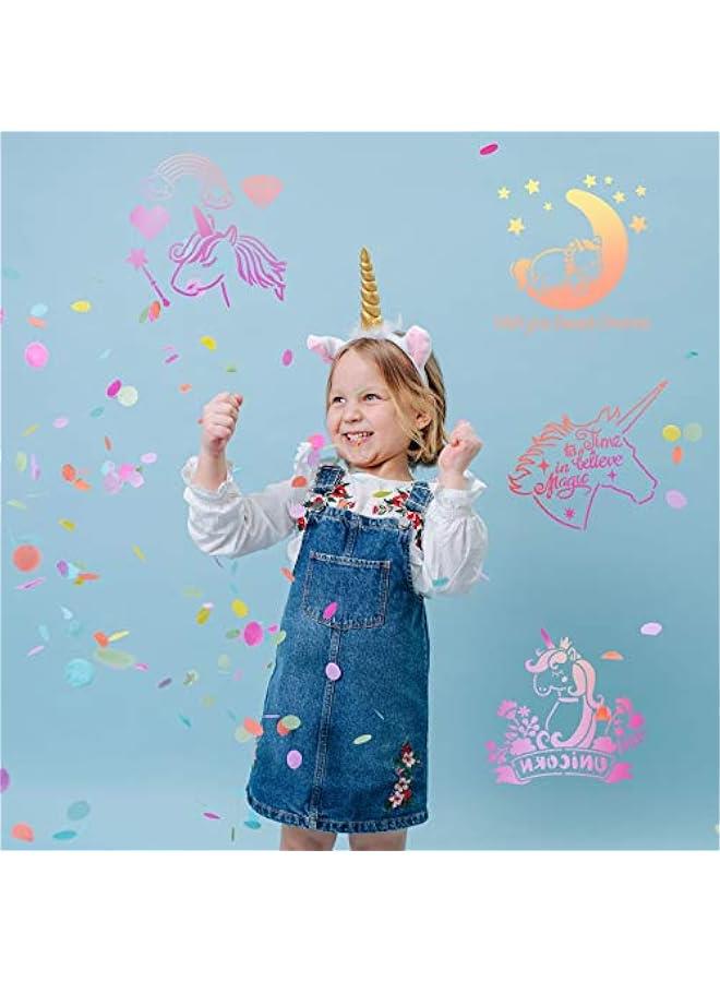 Arabest 16 Pcs Unicorn Stencils Painting Reusable Templates Unicorn Pattern Craft Stencils for DIY Scrapbooking Drawing Furniture Wall Floor Decors, 7.9 x 7.9 Inches  - Image 4