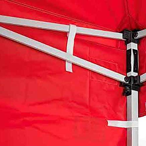 Impact Canopy مجموعة جدران خيمة كانوبي 10 أقدام من إمباكت، جدار جانبي صلب واحد وجدار جانبي بسحاب في المنتصف فقط، أسود - Image 3