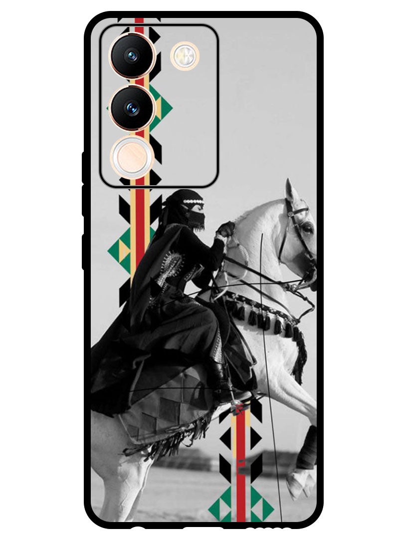 Theodor Protective Case Anti Scratch Shock Proof Bumper Cover For Vivo V29e Horse riding - Image 1