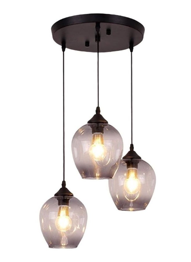 A F N Lighting - A F N LIGHTINGS 3-Light Modern Glass Chandelier, Contemporary Decorative Pendant Lamp for Home, Hotel, and Kitchen Island, Industrial Metal Hanging Light, Retro Loft Style Simple Ceiling Fixture - Image 1