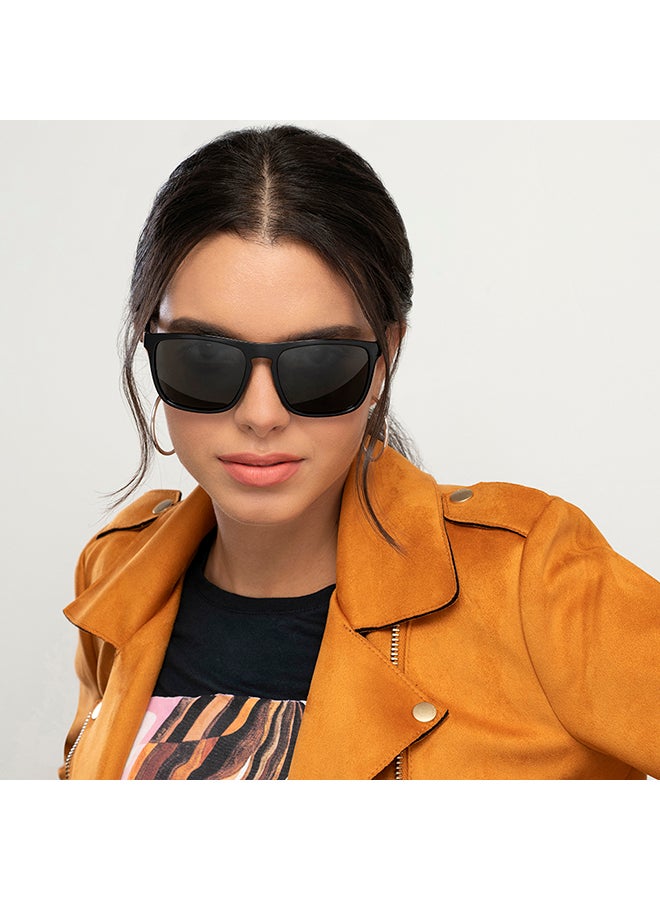 VINCENT CHASE Unisex VINCENT CHASE By Lenskart | Mirage Full Rim Wayfarer Frame Polarized & UV Protected Sunglasses VC S13981 - 57mm - Black - Image 4