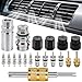 TWTADE 19PCS Air Conditioning Valve Core Kit Car AC R12 R134a Teflon Seal Refrigeration Schrader Valve Stem Cores with Remover Tool Service Valve HVAC System Charging Port Seal Caps Kit - Image 2