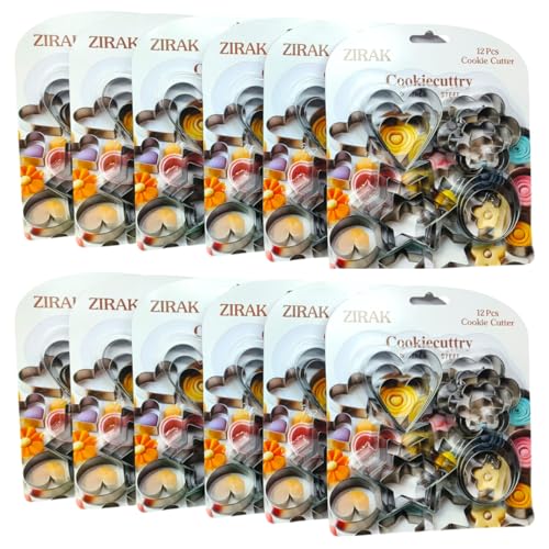 ZIRAK 12-Piece Stainless Steel Cookie Cutter Set – Assorted Shapes for Baking, Biscuits, Fondant & Kids DIY Crafts - Image 4