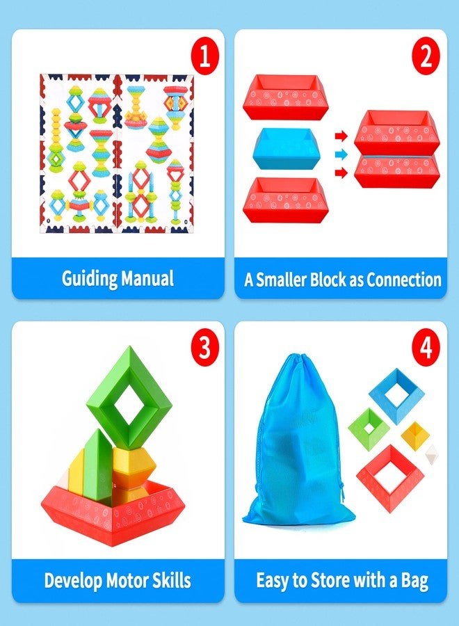 Hieoby Montessori Toys for 1 2 3 4 Year Old Boys Girls Toddlers Preschool Learning Activities 30Pcs Building Blocks Stacking Educational Toys STEM Sensory Gifts for Kids Age 1-2 2-4 - Image 3