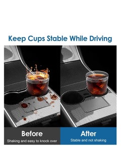 Y&D Center Console Cup Holder for Tesla Model 3 / Y 2021 2022, Silicone Slot Slip Limit Clip Insert Car Accessories Bottle Coffee Mug  - Image 2