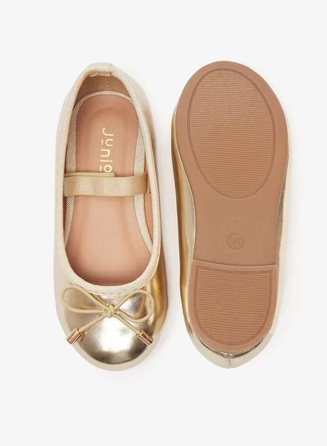JUNIORS Girls Round Toe Ballerina Shoes with Cushioning