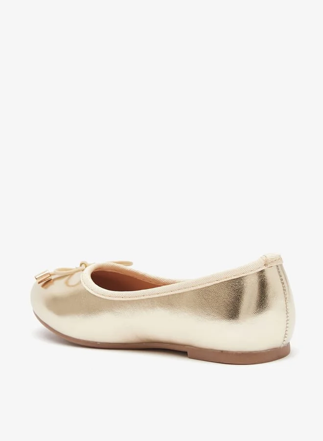 JUNIORS Girls Round Toe Ballerina Shoes with Cushioning