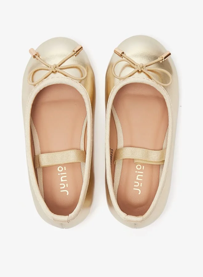 JUNIORS Girls Round Toe Ballerina Shoes with Cushioning