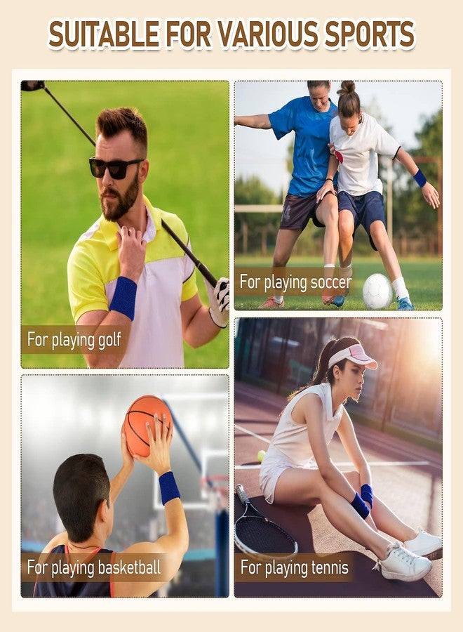 PLAY2FIT Sports Wristband (4 Pieces) Play2fit Brand, Soft Sweat Absrorbing for All Sports and Outdoor Activities (5 Inch, Black/Grey) - Image 4