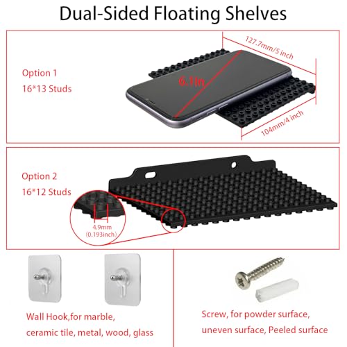 TERDEWE 6 Pack Floating Shelves Wall Organizer for Lego Building Bricks,16x13 Studs for Display and Protect Completed Legos Projects, Dual-Sided Display Shelves for Room Decor,Black - Image 5