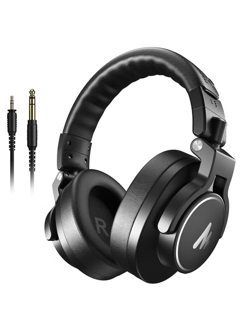 Maono MH700 Professional Studio Monitor Headphones, Closed-Back Over-Ear Wired Headset with High-Resolution Audio, Passive Noise Isolation, Adjustable Headband, Comfortable Cushioned Ear Cups, Precision Monitoring Headphones for Recording, Mixing, Music Production, Podcasting & Black - Image 1