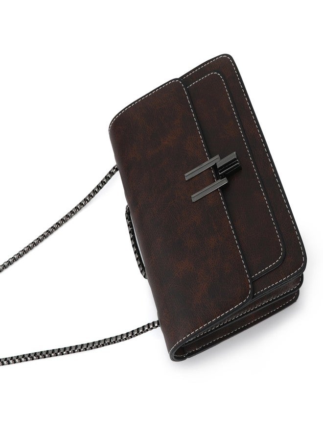 sqlp Crossbody Bags for Women Vegan Leather Small Purses Daily Use Woman Cute Designer Shoulder bag, Coffee - Image 3