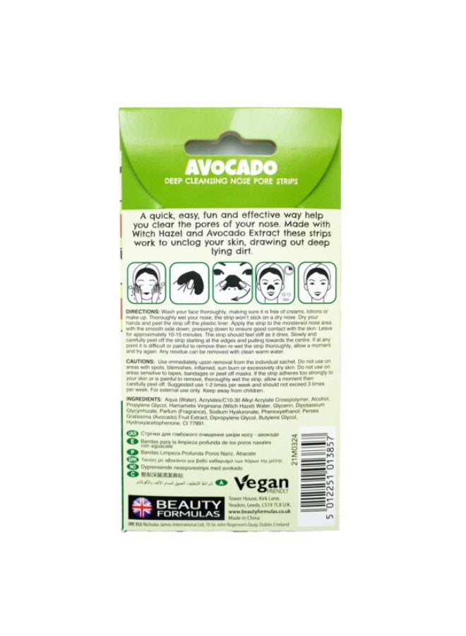 BEAUTY FORMULAS Avocado Deep Cleansing Nose Pore Strips - 6pcs - Image 2