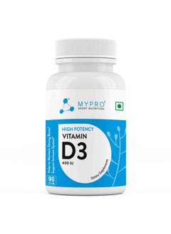 Mypro Sport Nutrition Vitamin D3, For Supports Immune Health & Bone Health-High Potency, Structural Support and Teeth Health For Men And Women 90 Veg Capsules