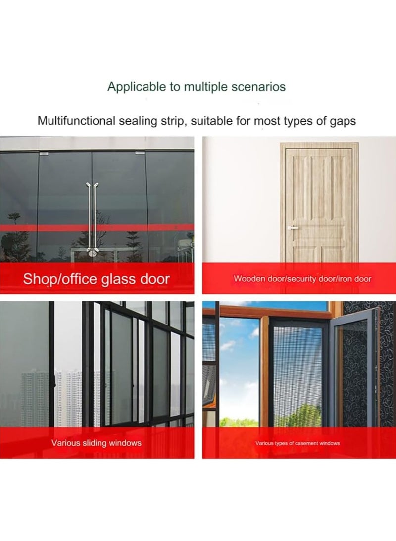 Rubik Silicone Door Sealing Strip, 25mm Width x 5m Length, Strong Adhesive Draft Stopper, Weatherproofing Seal for Door Bottom Gap, Garage Door, Sliding Window (Clear)  - Image 3