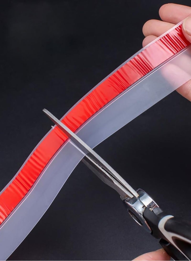 Rubik Silicone Door Sealing Strip, 25mm Width x 5m Length, Strong Adhesive Draft Stopper, Weatherproofing Seal for Door Bottom Gap, Garage Door, Sliding Window (Clear)  - Image 4