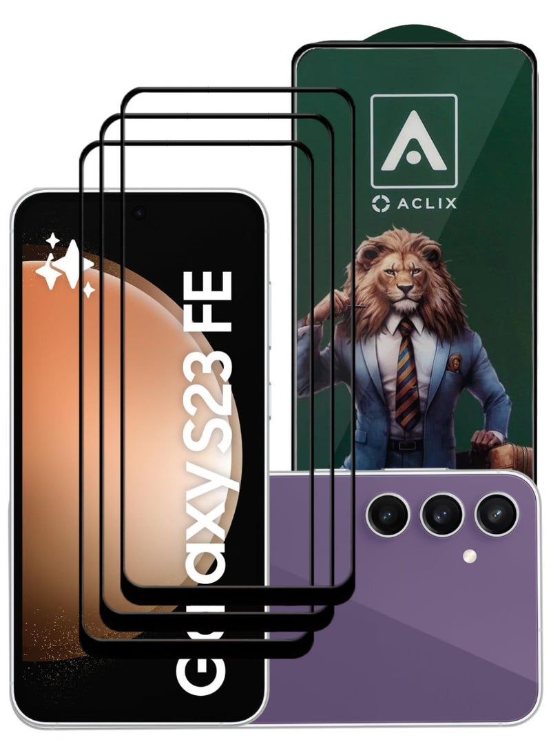 أكاليكس 3 قطع، حماية شاشة، لهاتف سامسونج جالاكسي S23 FE، جودة ممتازة. - Image 1