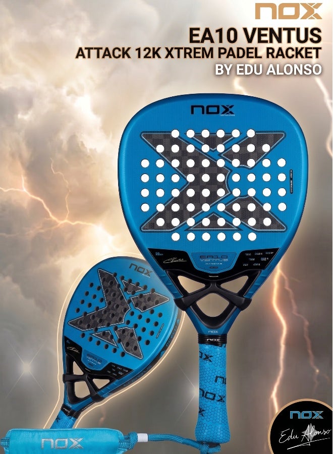 NOX EA10 Ventus Attack 12K Xtrem Padel Racket by Edu Alonso – Diamond Shape, High Balance, Explosive Power Performance - Image 1