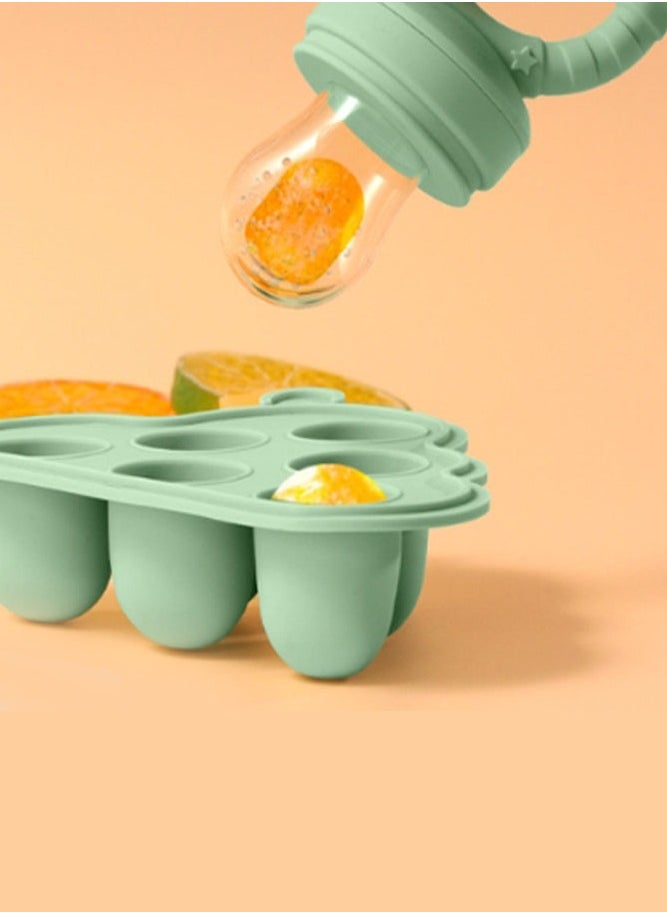 Baby and toddler fruit and vegetable bite set, ice grid bite set, fruit puree bite set, and complementary food set