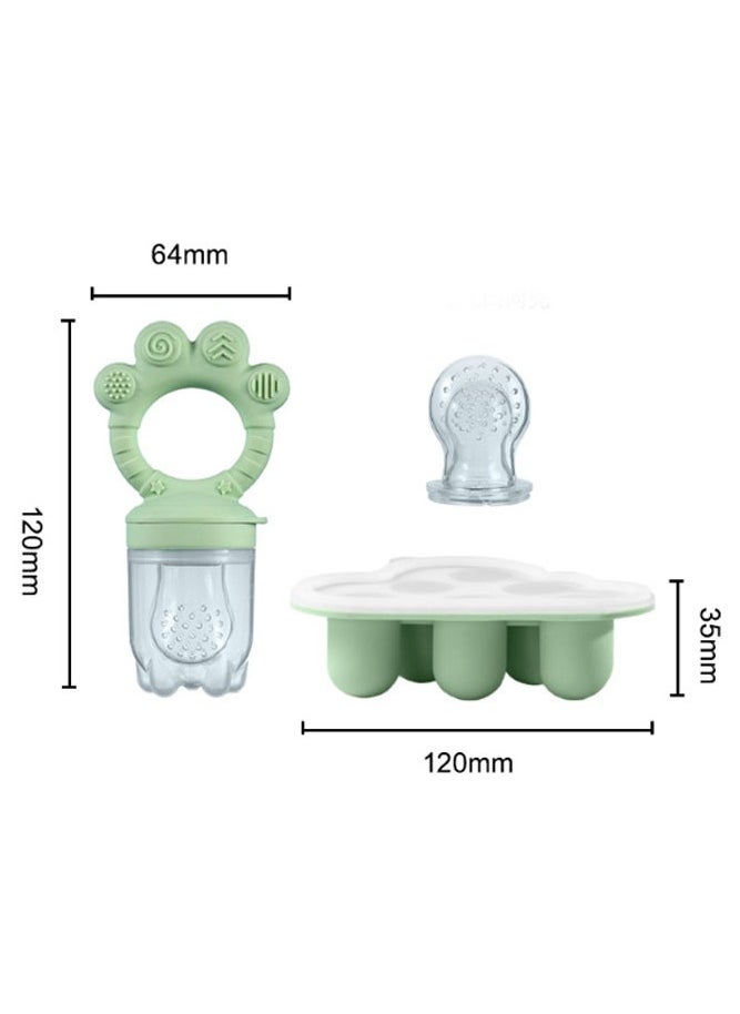 Baby and toddler fruit and vegetable bite set, ice grid bite set, fruit puree bite set, and complementary food set