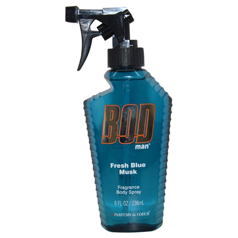 Parfums de Coeur BOD Man Fresh Blue Musk Fragrance Body Spray 8 oz