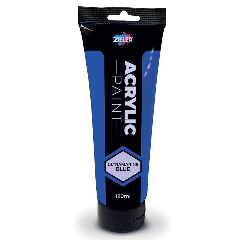 Zieler 120ml Acrylic Paints (Ultramarine Blue) - Image 1