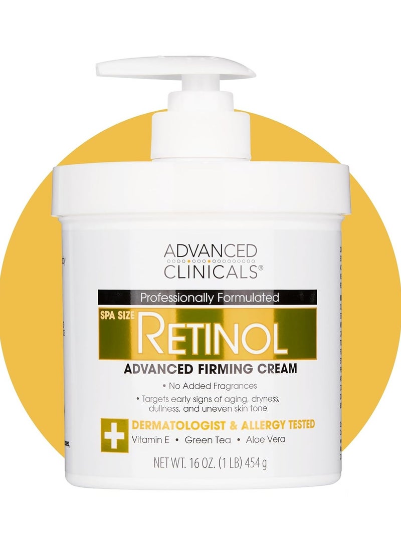 Advanced Clinicals Advanced Clinicals, Retinol, Advanced Skin Firming Cream, 16 oz (454 g)  - Image 1