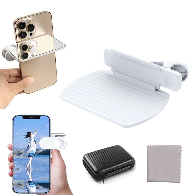 Smartphone Camera Mirror Reflection Clip: Adjustable Clip, Portable Design - Easy Installation, Durable Materials for Travel Photography, Professional Image Capture - Image 1