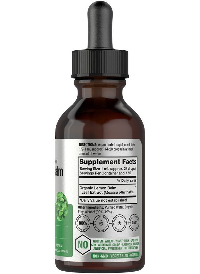 Horbäach Lemon Balm Leaf Liquid Extract | 2 fl oz Tincture | Melissa Officinalis | Vegetarian, Non-GMO, Gluten Free | by Horbaach  - Image 2