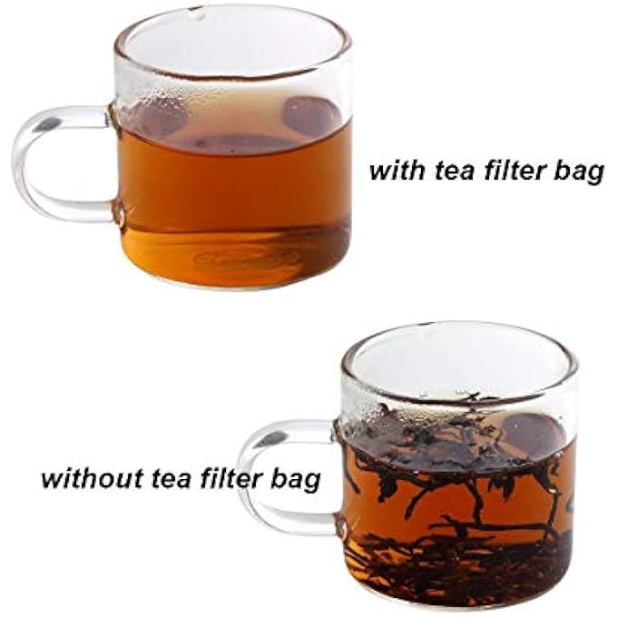 SWIUKPHE Disposable Drawstring Tea Filter Bags Safe  Natural Unbleached Paper Tea Infuser Drawstring Empty Bag For Loose Leaf Tea 7 X 9 Natual Color 400 Pack - Image 4