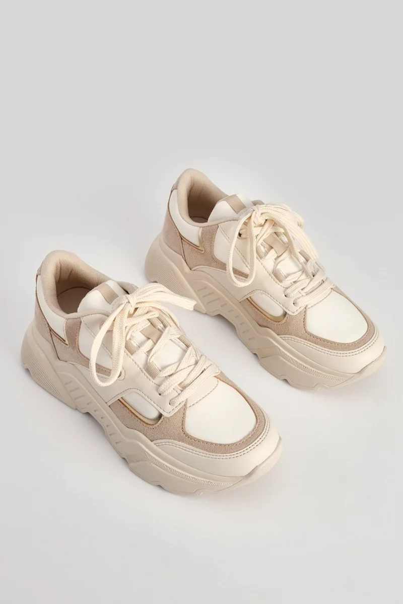 MARJIN Margin Women's Sneaker Thick Sole Lace-Up Sports Shoes Gonlez