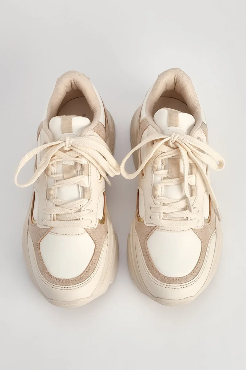 MARJIN Margin Women's Sneaker Thick Sole Lace-Up Sports Shoes Gonlez