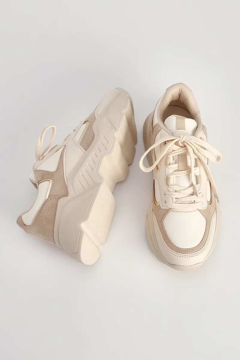 MARJIN Margin Women's Sneaker Thick Sole Lace-Up Sports Shoes Gonlez
