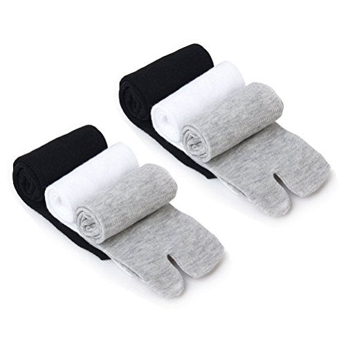 NUOLUX Cotton Socks,Toe Socks,Elastic Cotton Tabi Pack of 3, As Shown, US 5-12 - Image 4