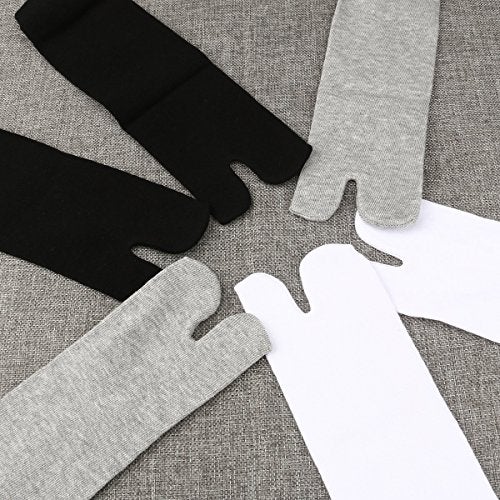 NUOLUX Cotton Socks,Toe Socks,Elastic Cotton Tabi Pack of 3, As Shown, US 5-12 - Image 5