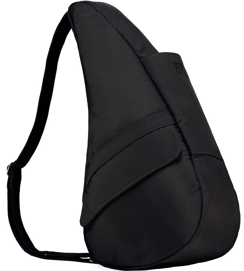 AmeriBag 19" Microfiber Ergonomic Crossbody Sling Healthy Back Bag for Everyday Use, Travel & Walking Comfort (Black) - Image 5
