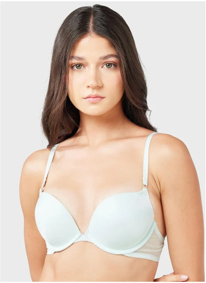لا سينزا Lace Detail Plunge Neck Bra