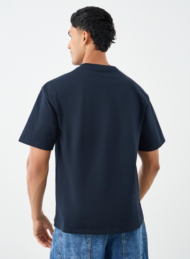 Styli Slogan Print Crew Neck Oversized T-Shirt - Image 4