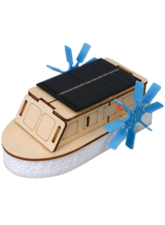 Fatio STEM Toy, Wooden Boat, Solar-Powered Montessori Toy, DIY 3D puzzle, eco-friendly, handmade, educational toy - Image 2