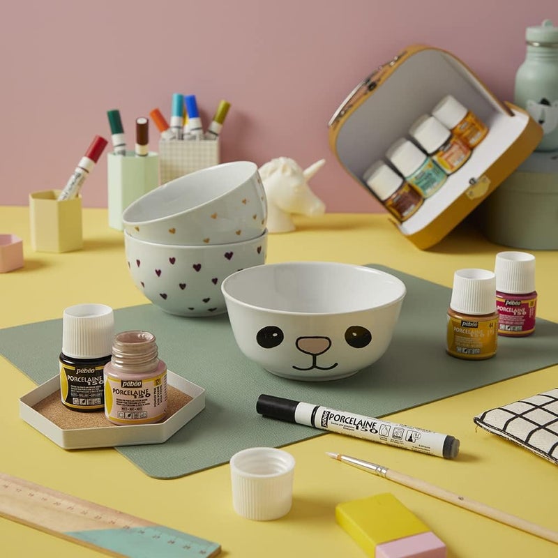 Pebeo Porcelaine 150 China Paint - 45 ML Bottle in Gold - Image 4