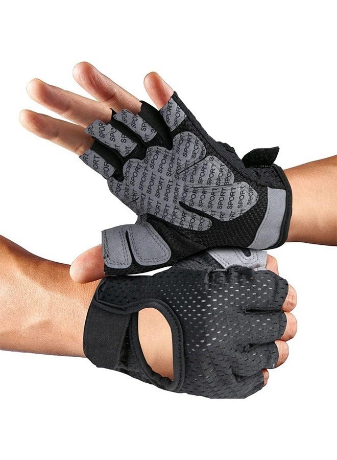 joyzzz Mountaineering Running Fitness Wristbands Cycling Half-finger Gloves Unisex Weightlifting Non-slip Breathable Gloves - Image 1