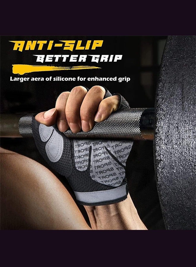 joyzzz Mountaineering Running Fitness Wristbands Cycling Half-finger Gloves Unisex Weightlifting Non-slip Breathable Gloves - Image 4