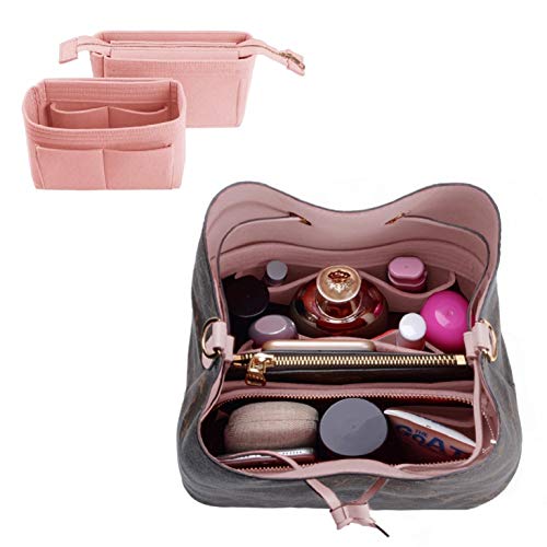 ZTUJO Purse Organizer,Bag Organizer,Insert purse organizer with 2 packs in one set fit NeoNoe Noé Series perfectly (Brush Pink) - Image 1