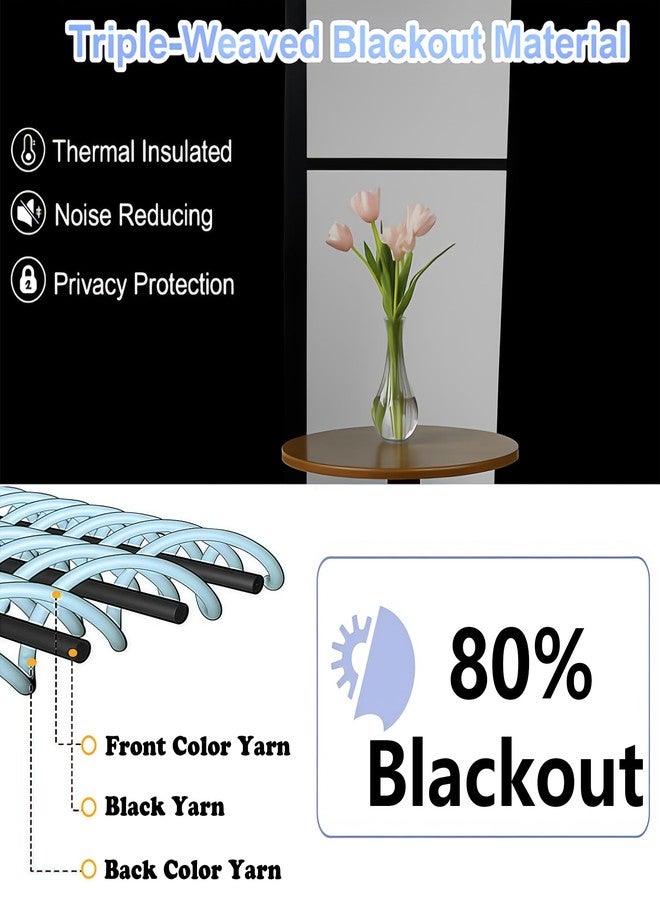Simplebrand Halloween Black Short Cafe Curtains 36 Inch Length 2 Panels Set, Half Window Grommet Privacy Drape Tiers for Kitchen, Thermal Insulated Curtains Blackout for Bathroom Shades, W40 x L36 - Image 4