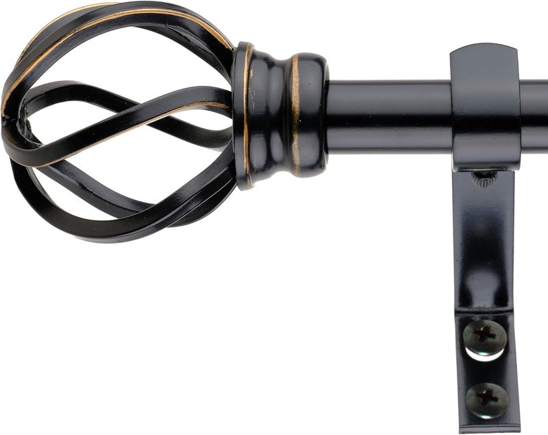 Decopolitan 58 Cage Curtain Rod 28 to 48 Inches Antique Bronze - Image 1