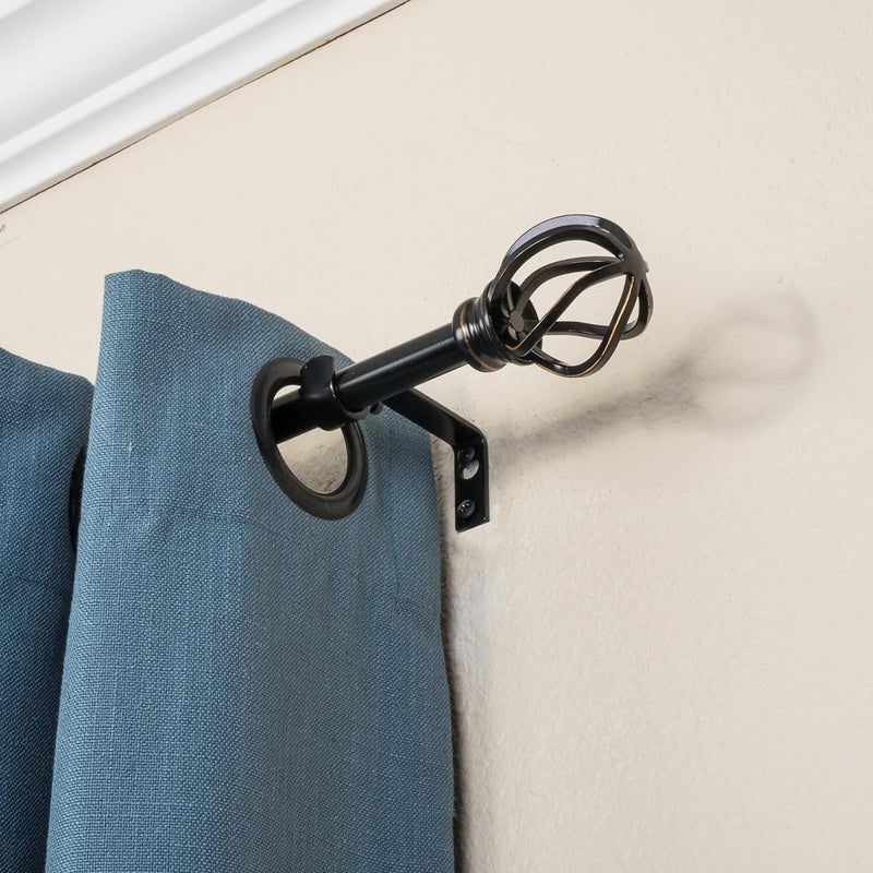 Decopolitan 58 Cage Curtain Rod 28 to 48 Inches Antique Bronze - Image 2