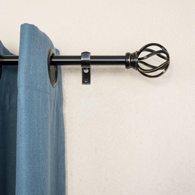Decopolitan 58 Cage Curtain Rod 28 to 48 Inches Antique Bronze - Image 3
