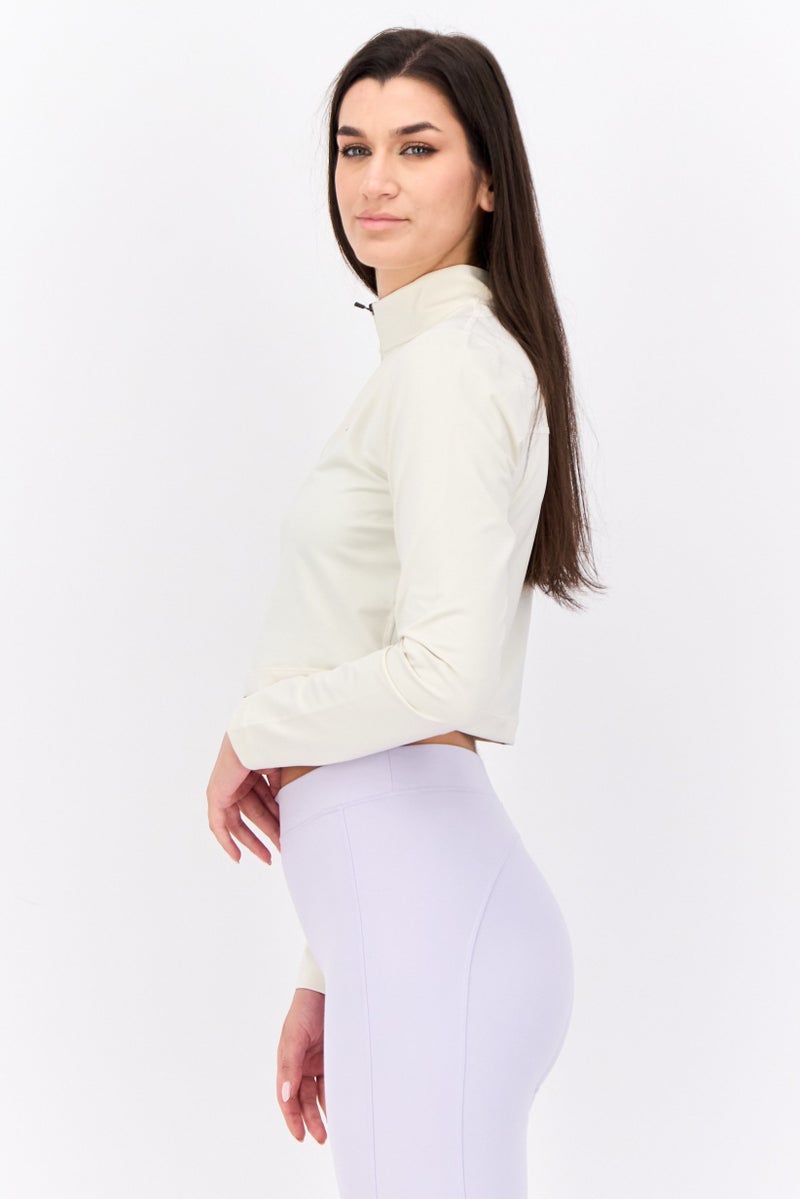 THE NORTH FACE Women Sportswear Fit Long Sleeve Outdoor Top, Cream - Image 4