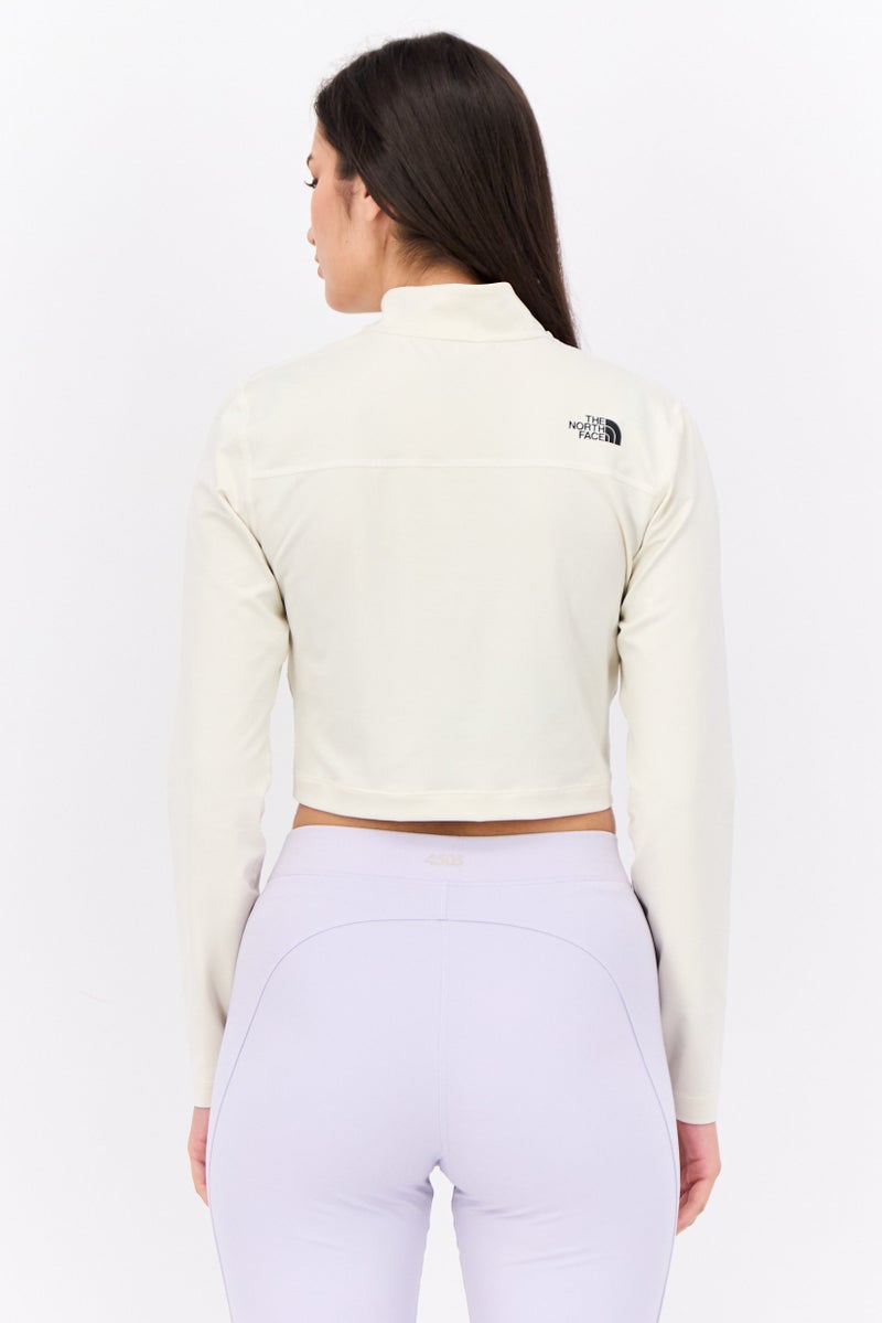 THE NORTH FACE Women Sportswear Fit Long Sleeve Outdoor Top, Cream - Image 2